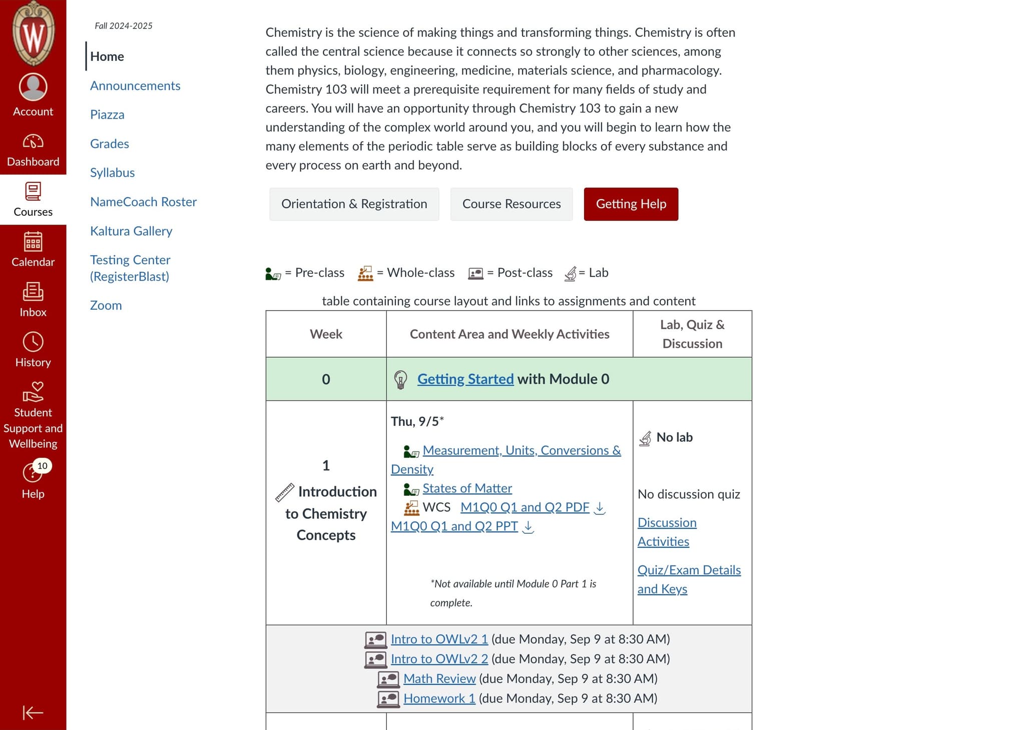 Canvas LMS screenshot