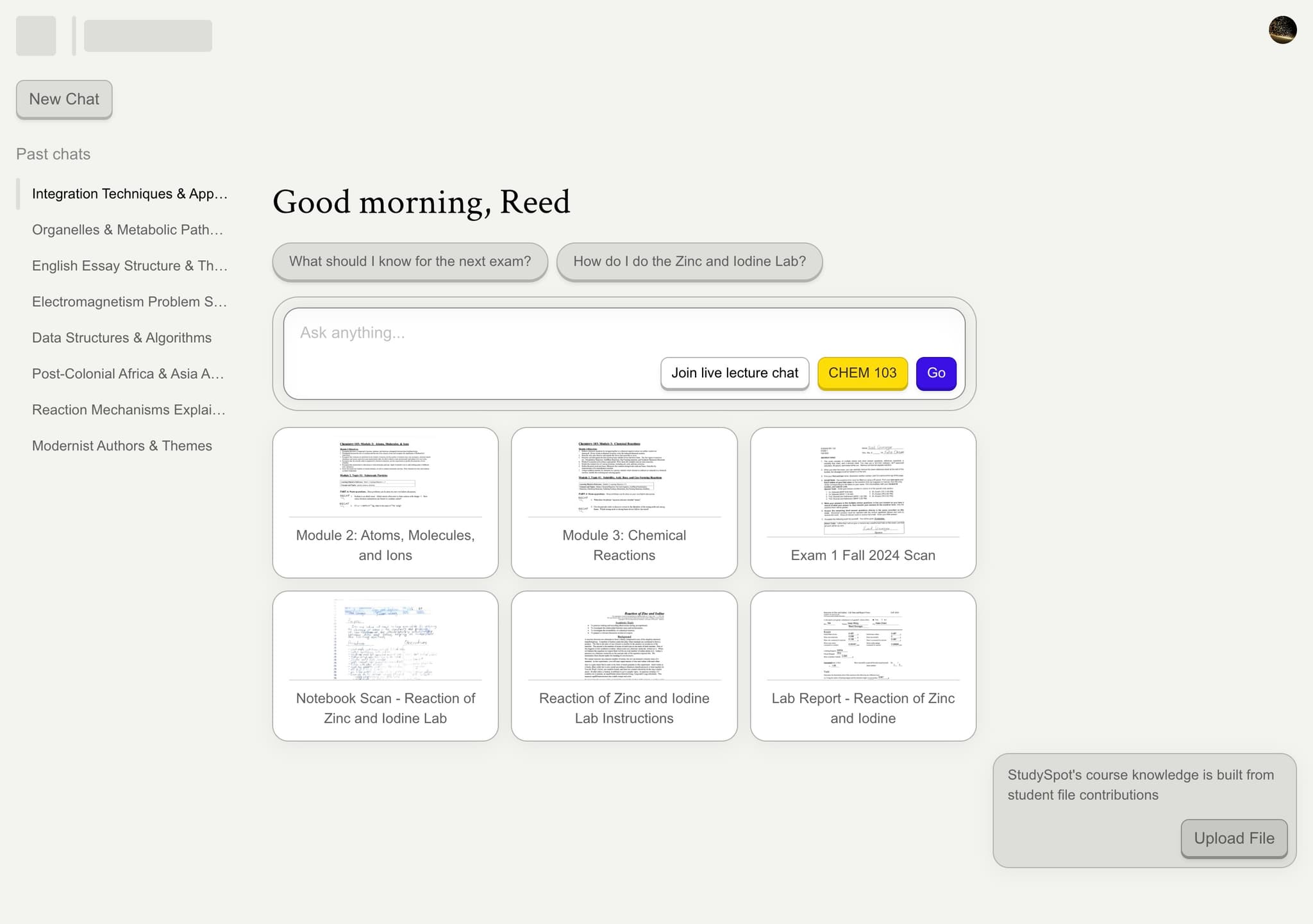StudySpot application screenshot