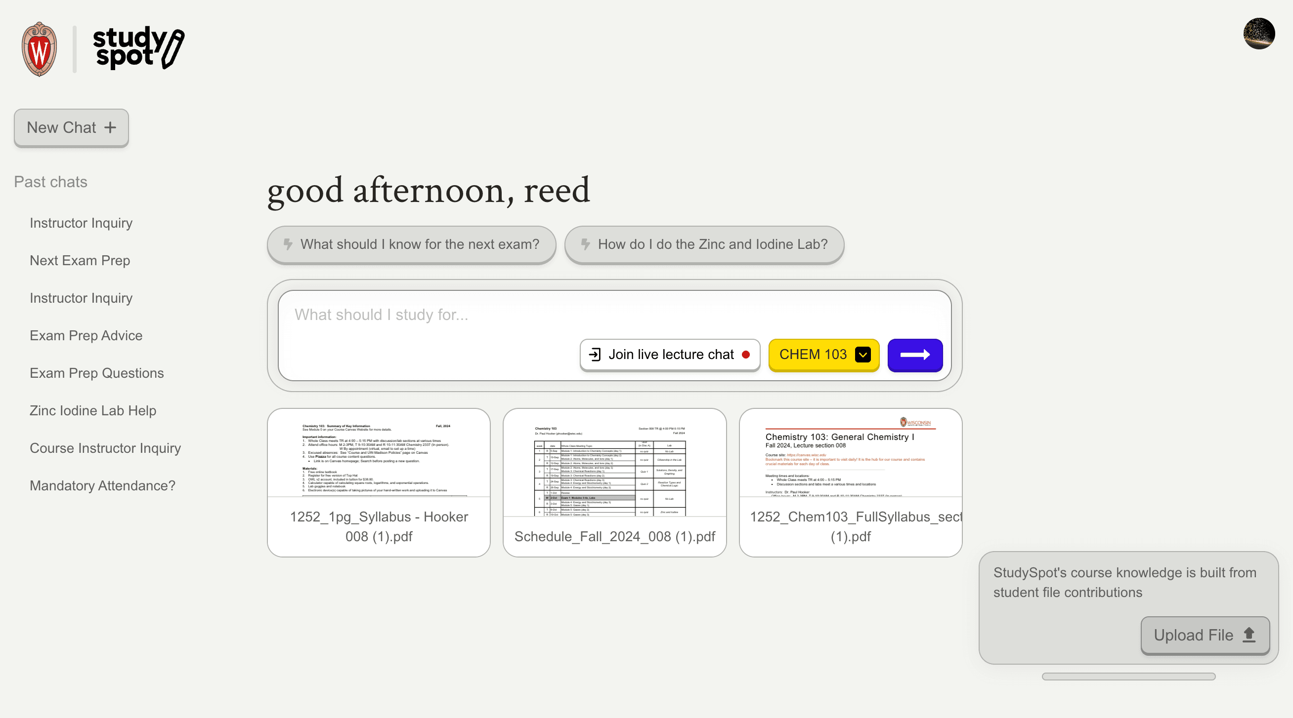 StudySpot application screenshot